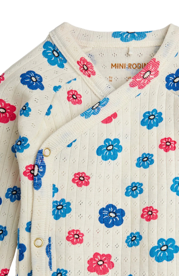 Pointelle Babyset Blommor - Multi