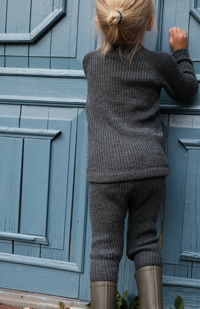 Wool Sweater - Grey Melange Joha Tröja