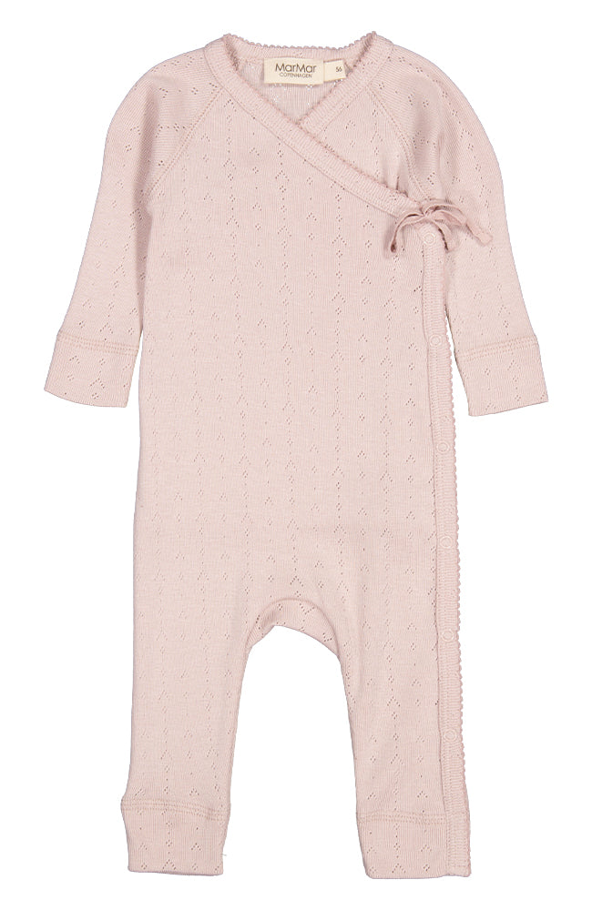 Rula Pointelle Romper - Faded Rose