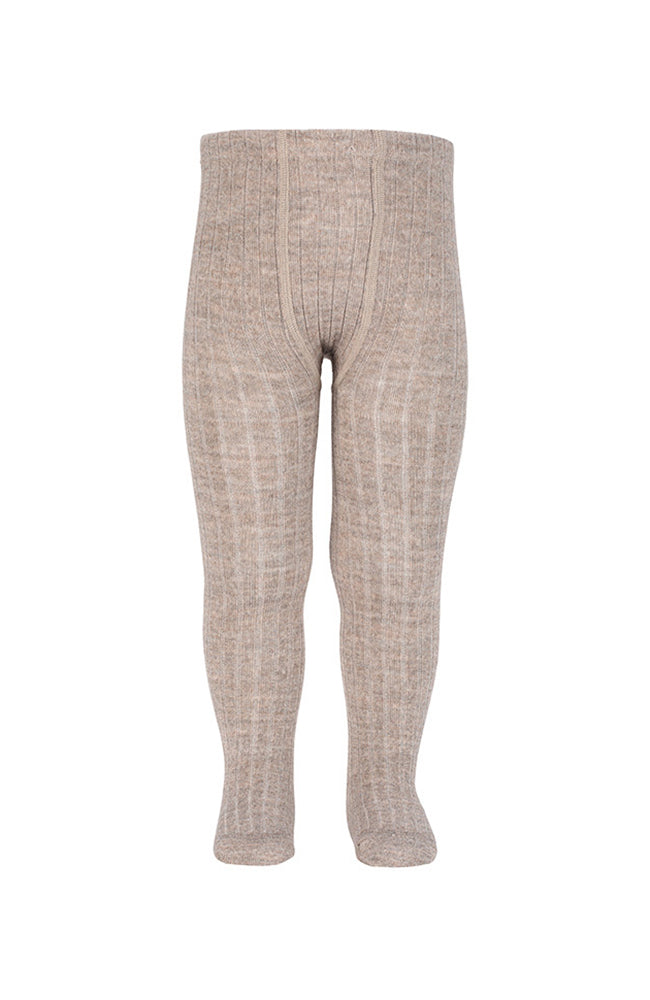 Merino Wool-blend Rib Tights - Turron