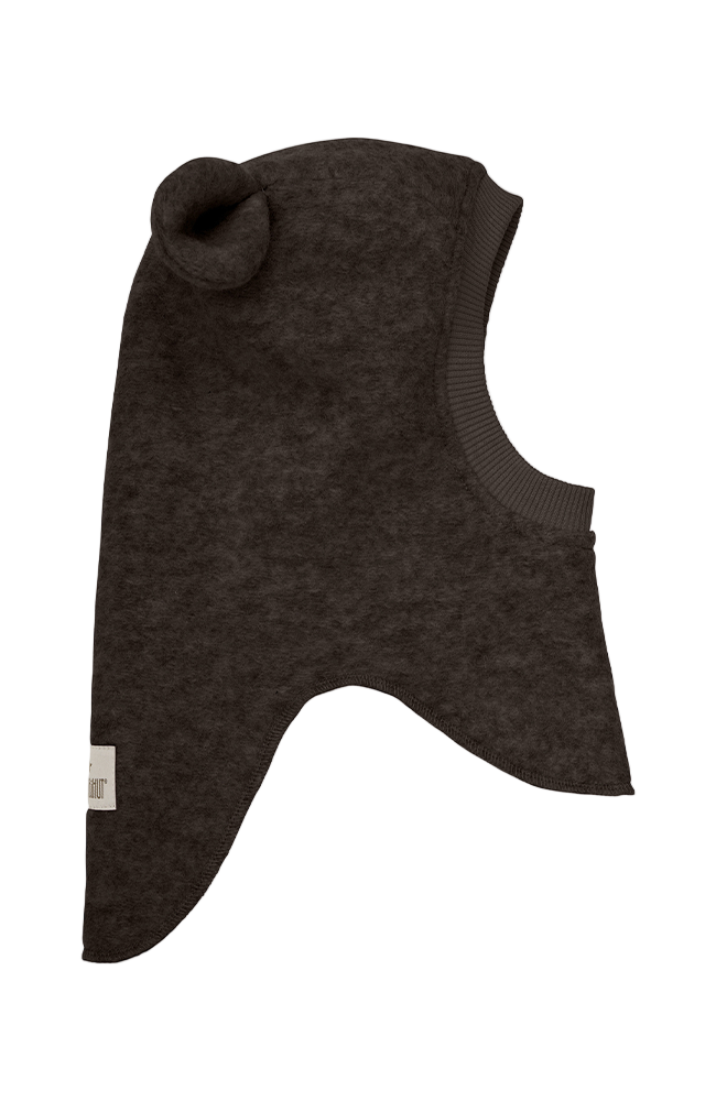 Balaclava Ears Wool - Dark Brown Melange HUTTEliHUT ytterkläder