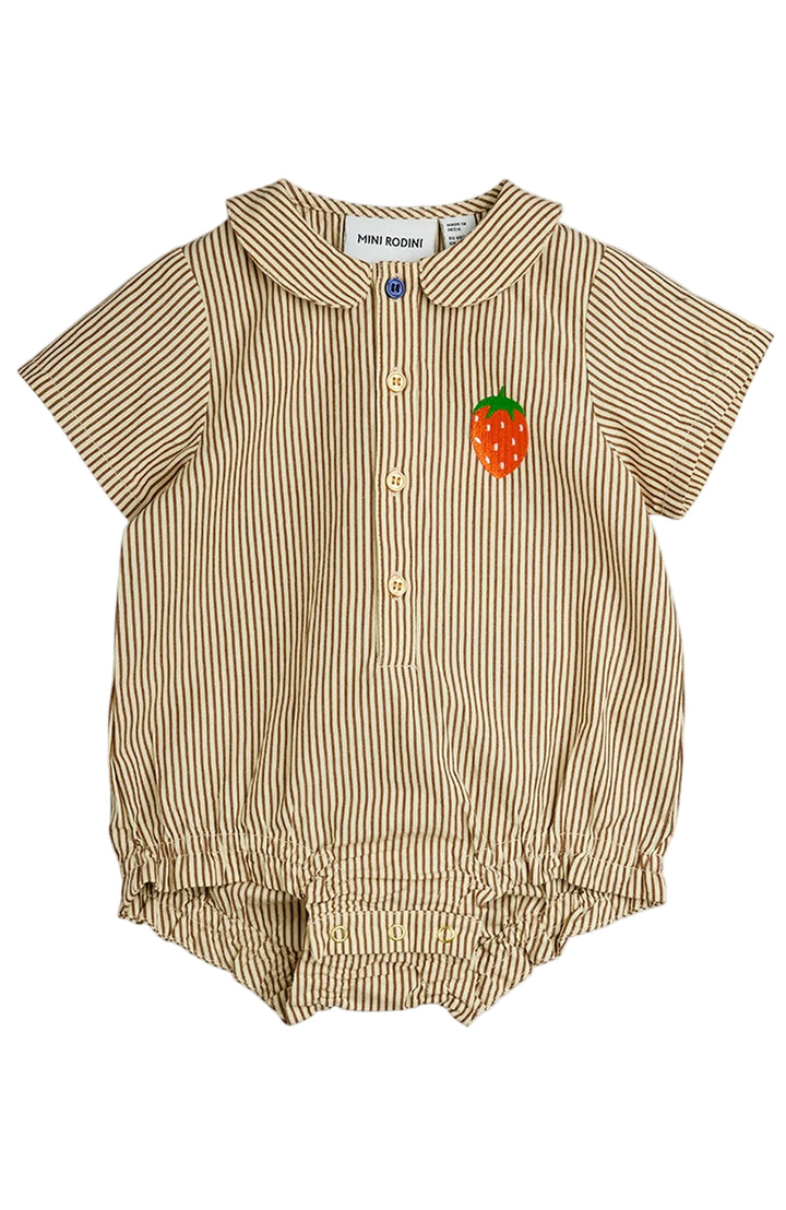Vävd Poplin Body - Brun Mini Rodini Romper