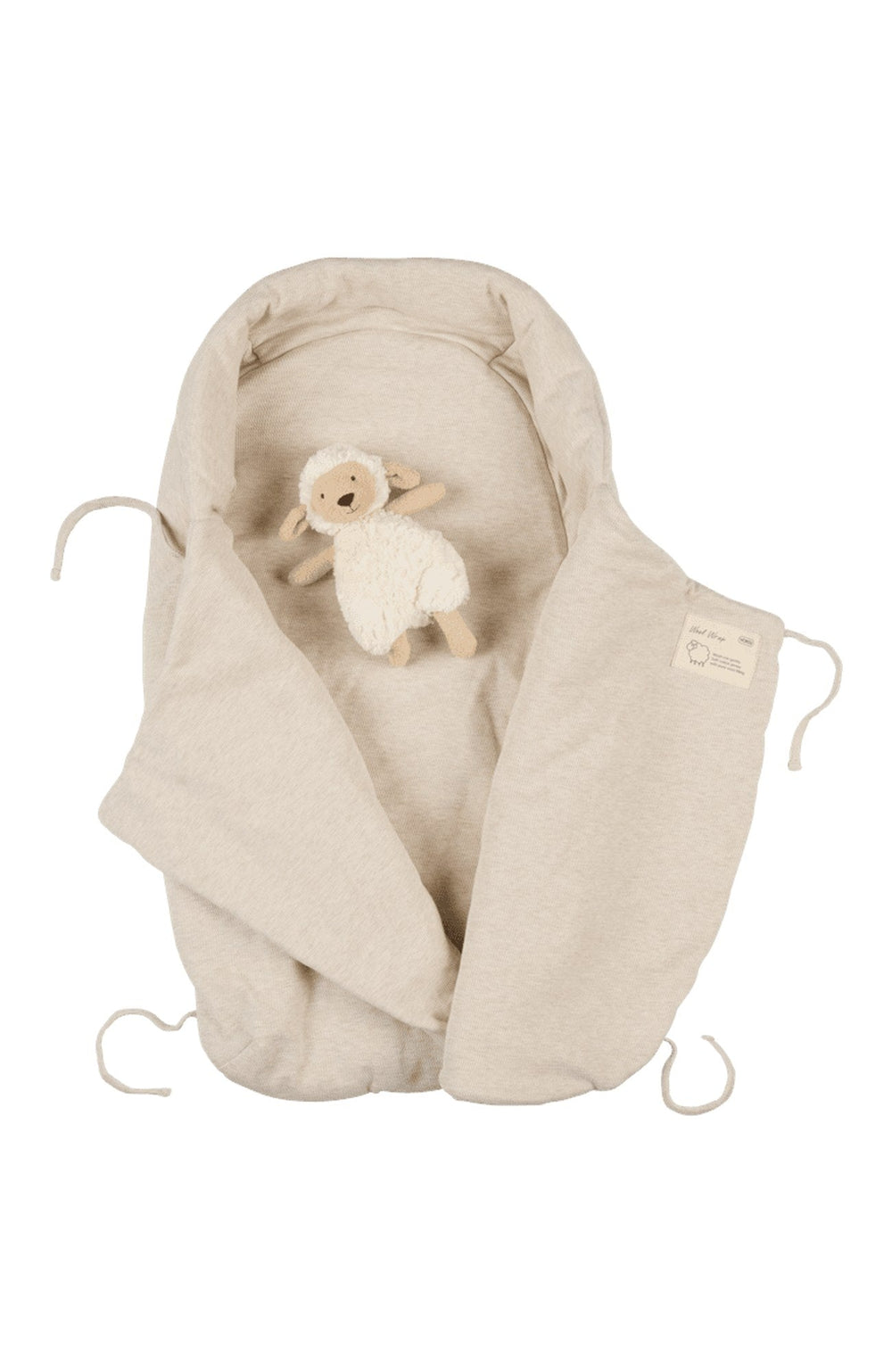 Wool Wrap i Sand uppvikt, med mjuk insida i ull