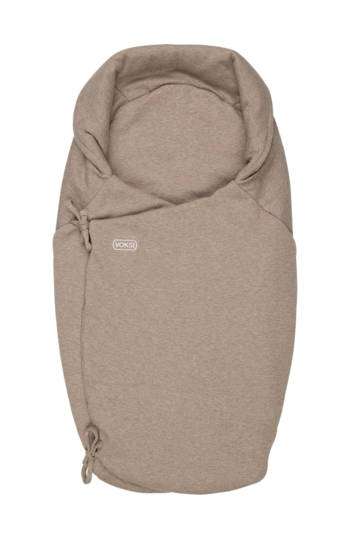 Voksi Wool Wrap omslagspåse i ull och ekologisk bomull, Walnut