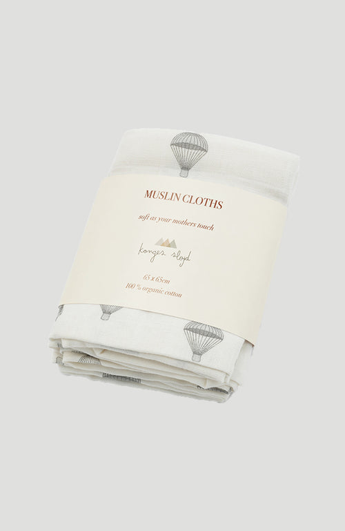 3-pack Muslin Cloth - Parachute Creme