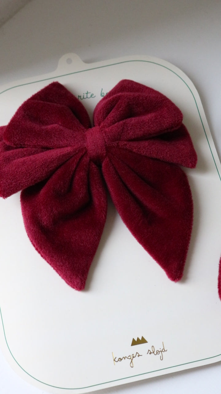 Velvet Bowie Hairbrace Big - Red Dahlia