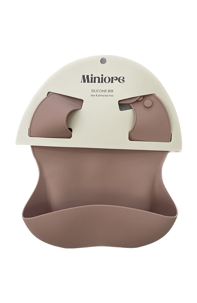 Silicone Bib - Pale Mauve Miniore Äta & dricka