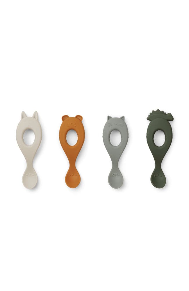 4-pack Liva Silicon Spoons - Hunter Green Mix