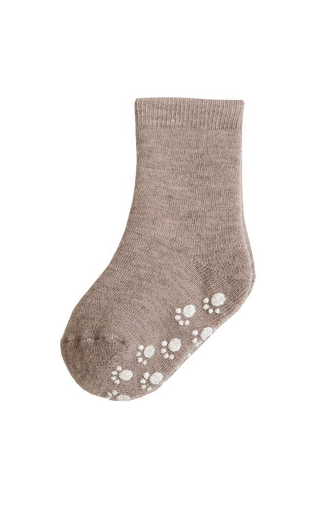 Wool Socks w.anti-slip - Sand Joha Skor