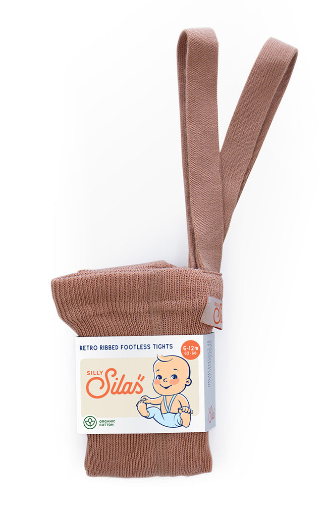 Footless Tights With Braces - Light Brown Silly Silas Tights